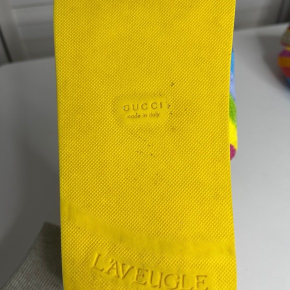 Gucci Huma Rainbow Platform Terry Sandals Size 39.5 - Picture 7 of 9